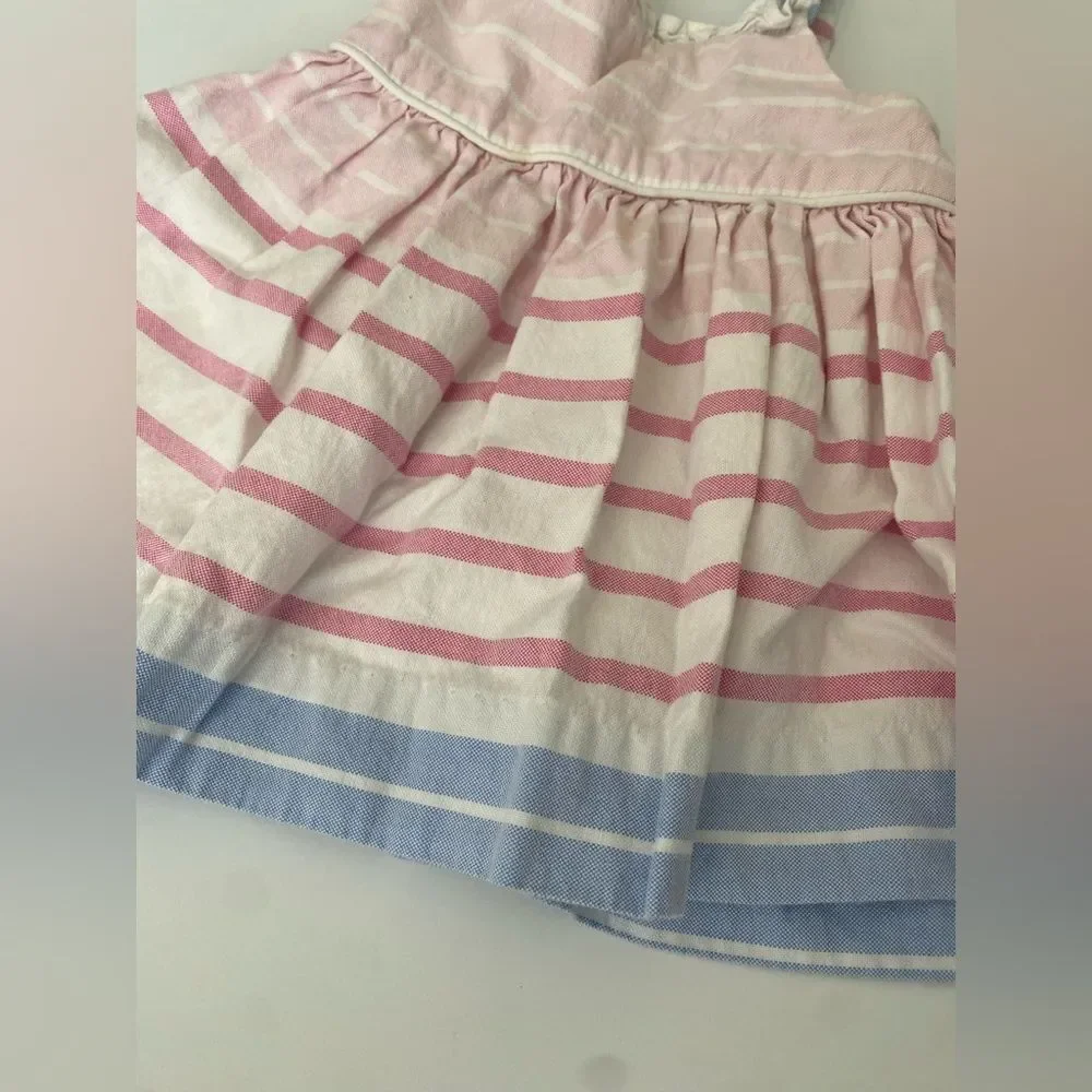Ralph Lauren Pink and Blue Striped Dress 3M